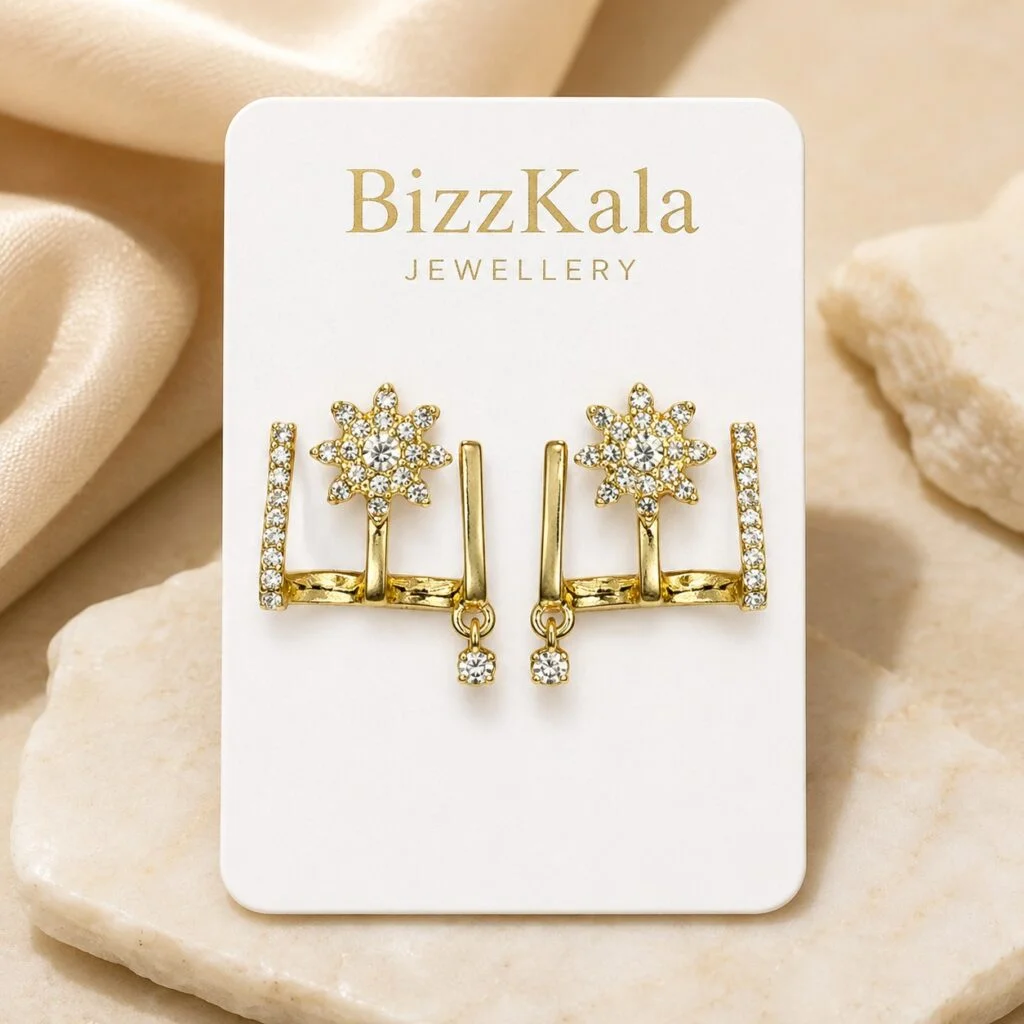 Crystal Star Geometric Earrings for Women