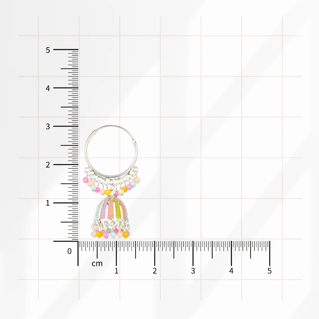 Multicolor Hoop Jhumka for Women - Image 4