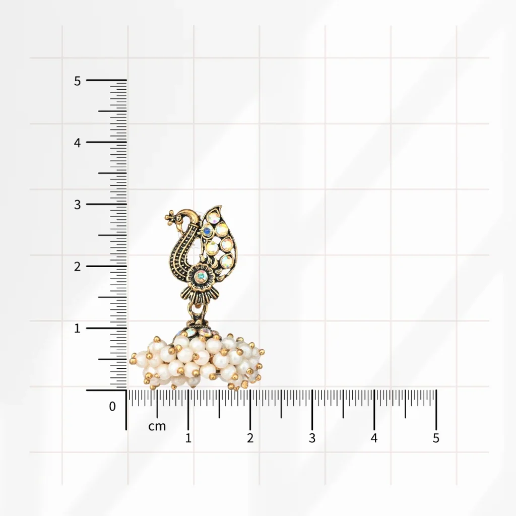 Antique Pearl Peacock Jhumka for Women