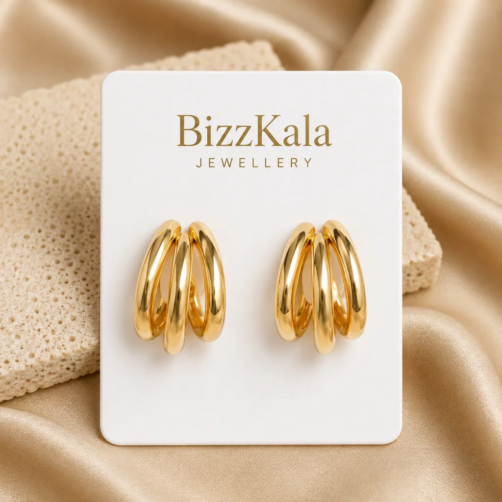 Triple Band Hoop Earrings for Women