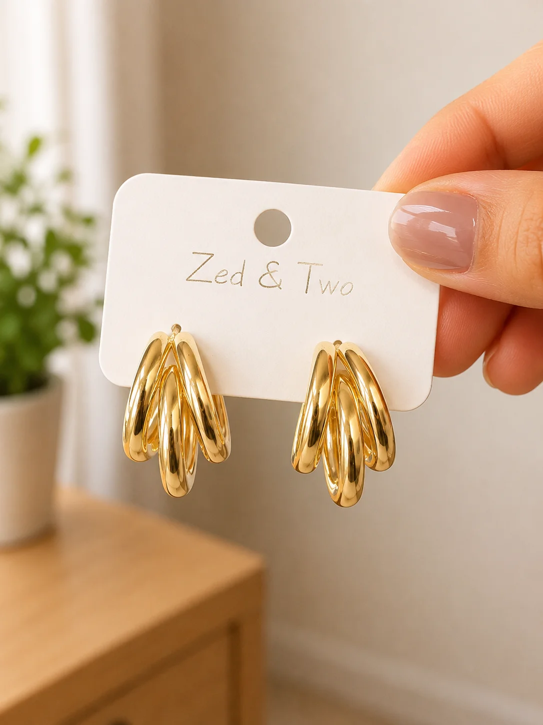 Triple Band Hoop Earrings for Women - Image 4