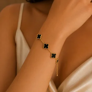 Black Clover Bracelet for Women - Image 2