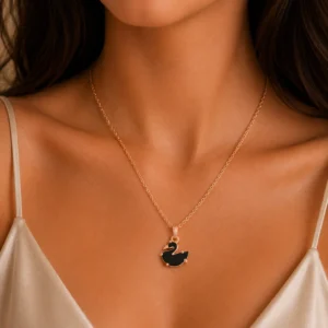 Black Swan Pendant Necklace for Women - Image 2
