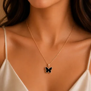 Butterfly Pendant Necklace for Women - Image 2