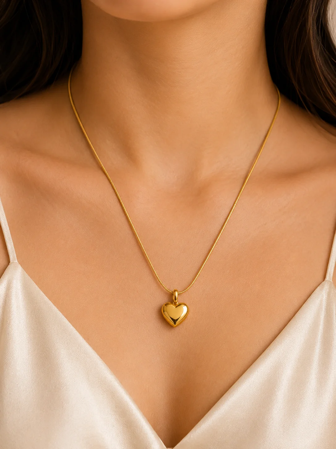 Gold Heart Pendant Necklace for Women - Image 2