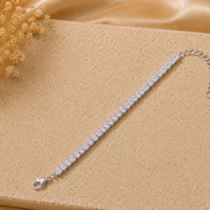 White Crystal Tennis Bracelet for Women - Image 1